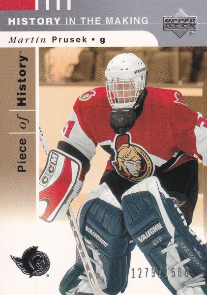 insert RC karta MARTIN PRUSEK 02-03 UD Foundations Rookie History in the Making /1500